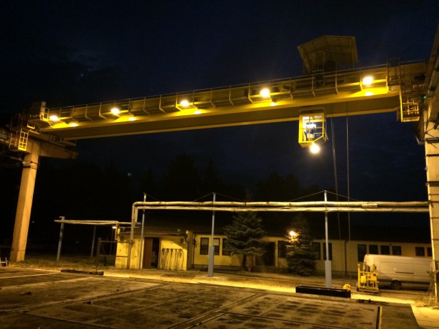 Illuminated Overhead Crane